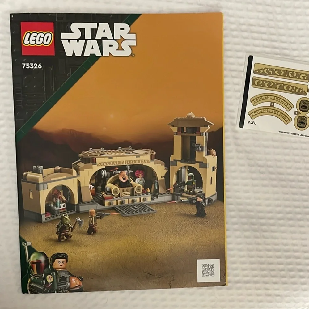 LEGO 75326 Boba Fett's Throne Room Manual Only And Sticker See photos for wear